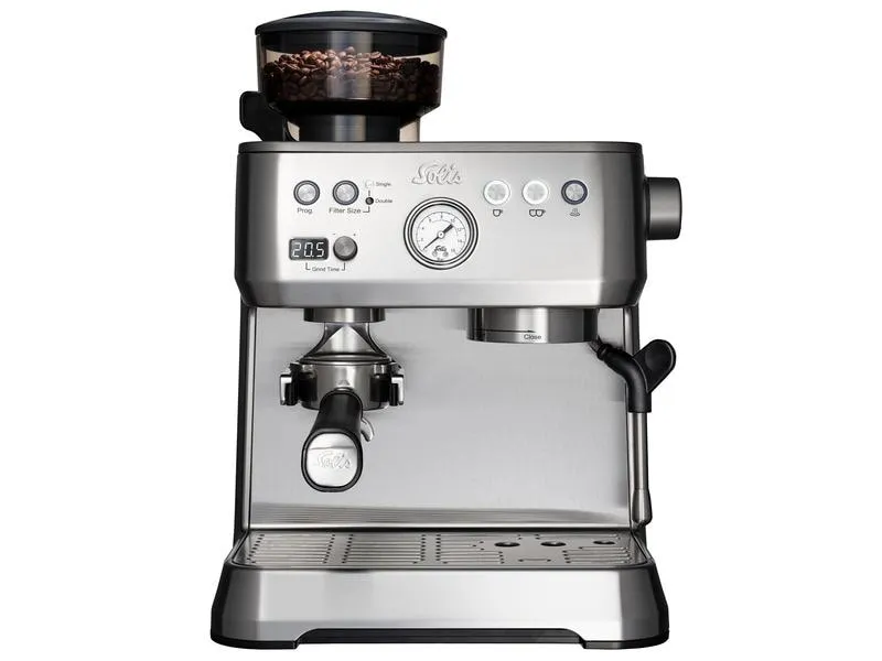 Solis Siebträgermaschine Grind & Infuse Perfetta Silber Solis Siebträgermaschine Grind & Infuse Perfetta Silber