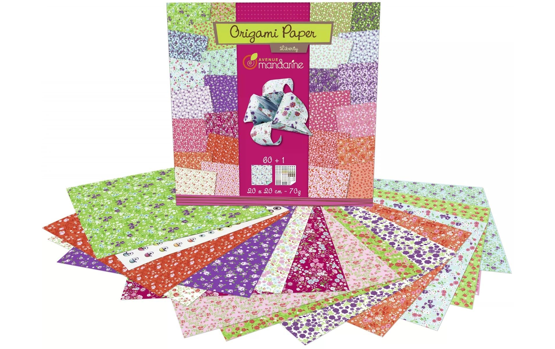Avenue Mandarine Faltblätter Origami Liberty 60 Blatt 20 x 20 cm