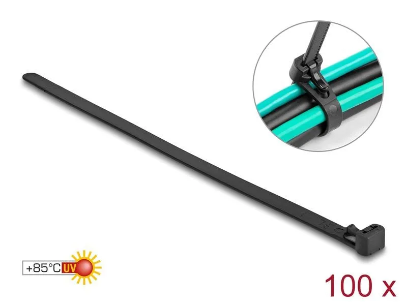 Delock Kabelbinder hitzebeständig 300 mm x 7.6 mm, 100 Stück Delock Kabelbinder hitzebeständig 300 mm x 7.6 mm, 100 Stück