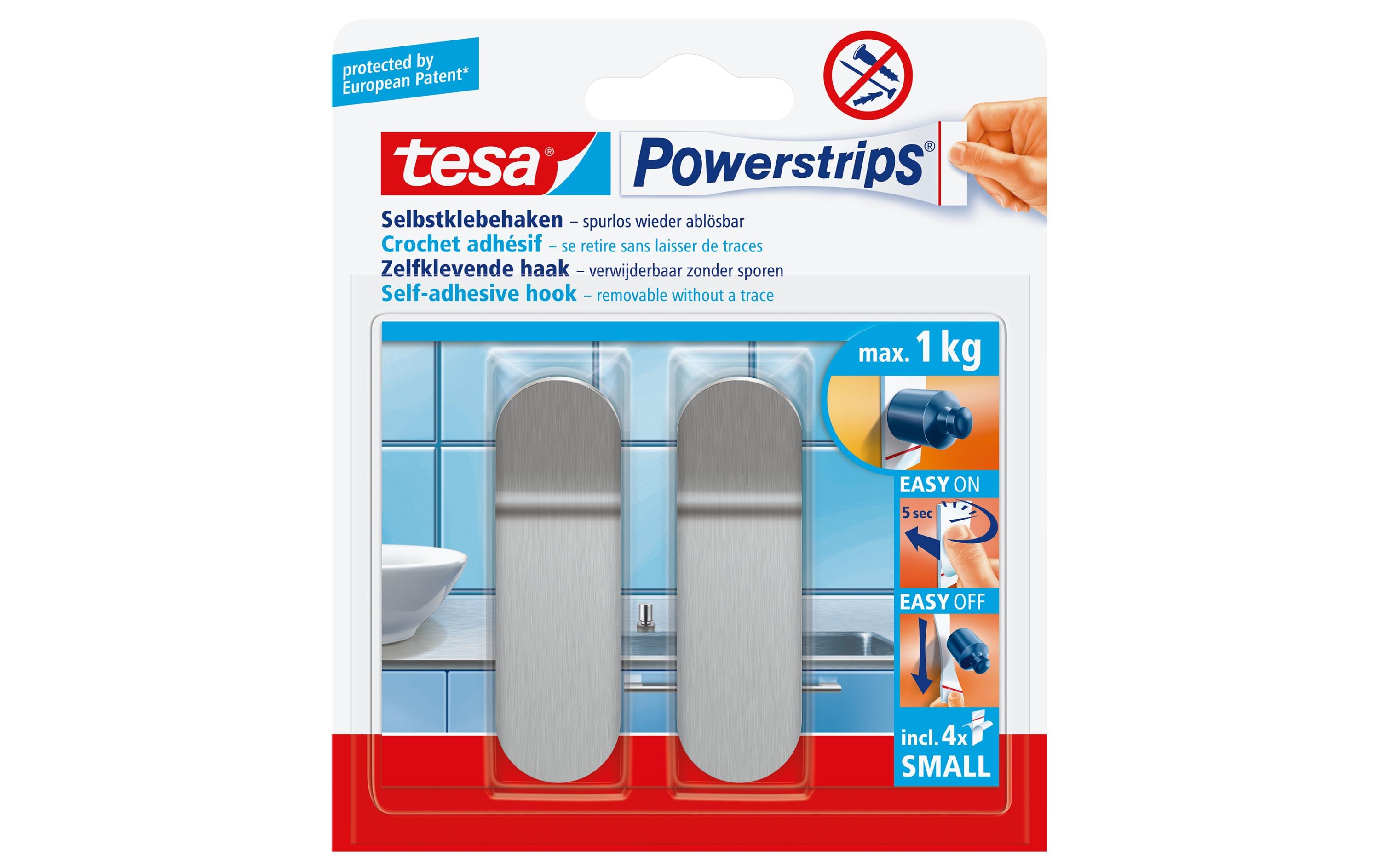 tesa Haken Powerstrips SMALL Metall, 1 kg