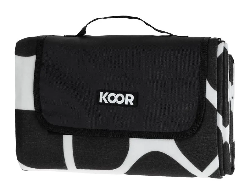 KOOR Picknickdecke Ornamental, Schwarz/Weiss 135 x 160 cm KOOR Picknickdecke Ornamental, Schwarz/Weiss 135 x 160 cm