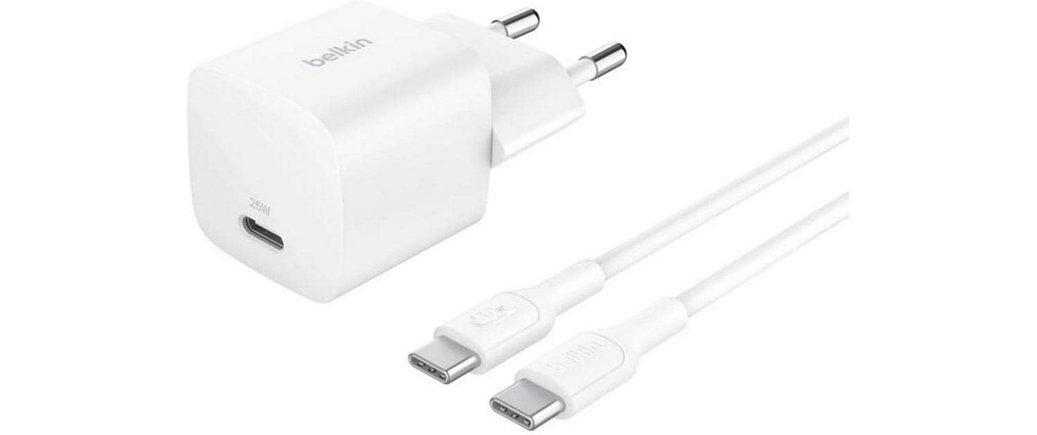 Belkin Wireless Charger BoostCharge mit USB C Kabel Weiss