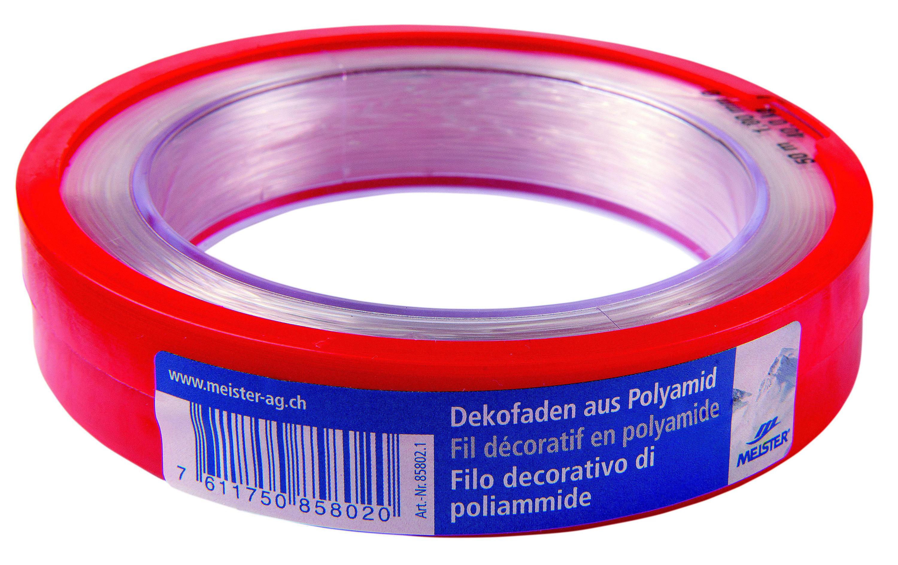 Meister Dekorationsfaden Ø 1 mm, 50 m, 40 kg, Transparent Meister Dekorationsfaden Ø 1 mm, 50 m, 40 kg, Transparent