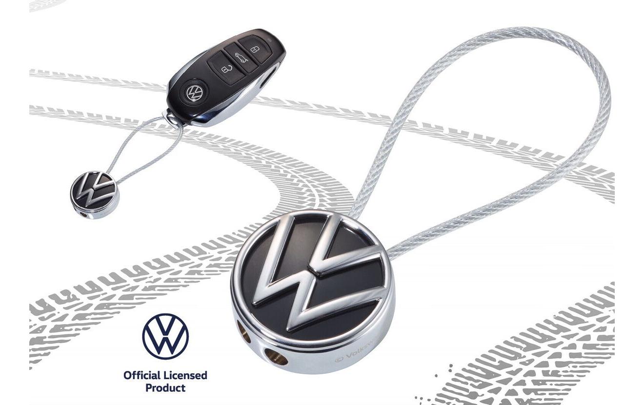 Troika Schlüsselanhänger VW Loop Schwarz / Silber
