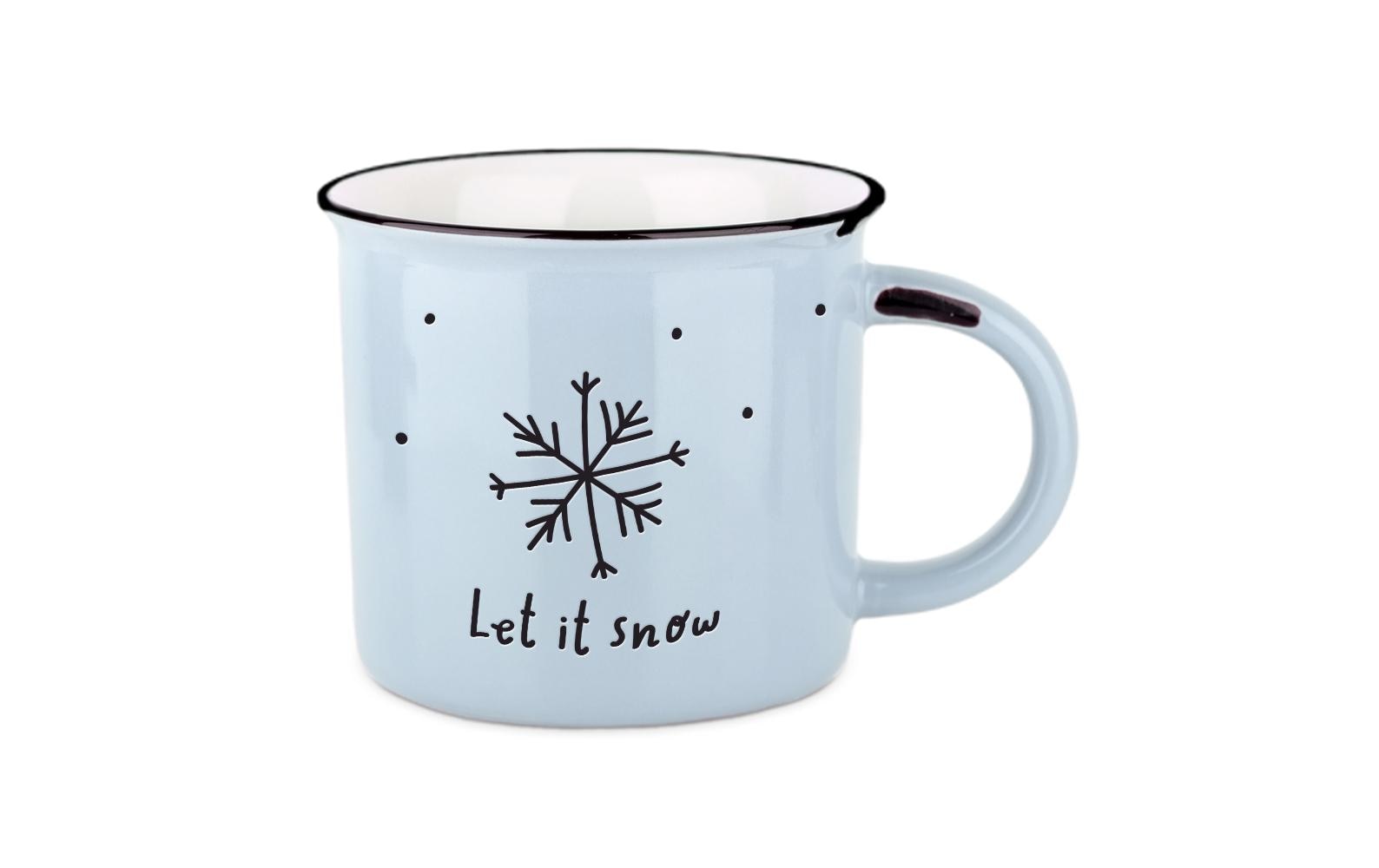 Grafik Werkstatt Vintage Becher Weihnachten, Let it snow