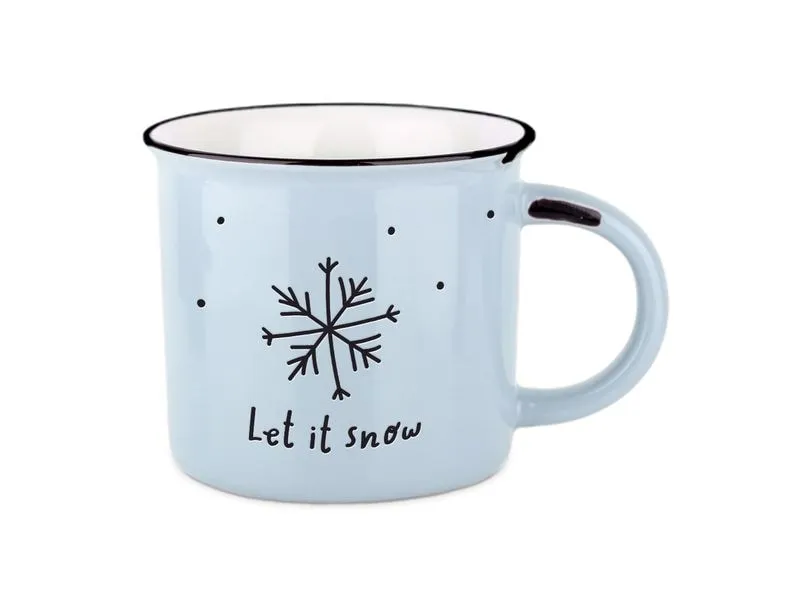 Grafik Werkstatt Vintage Becher Weihnachten, Let it snow