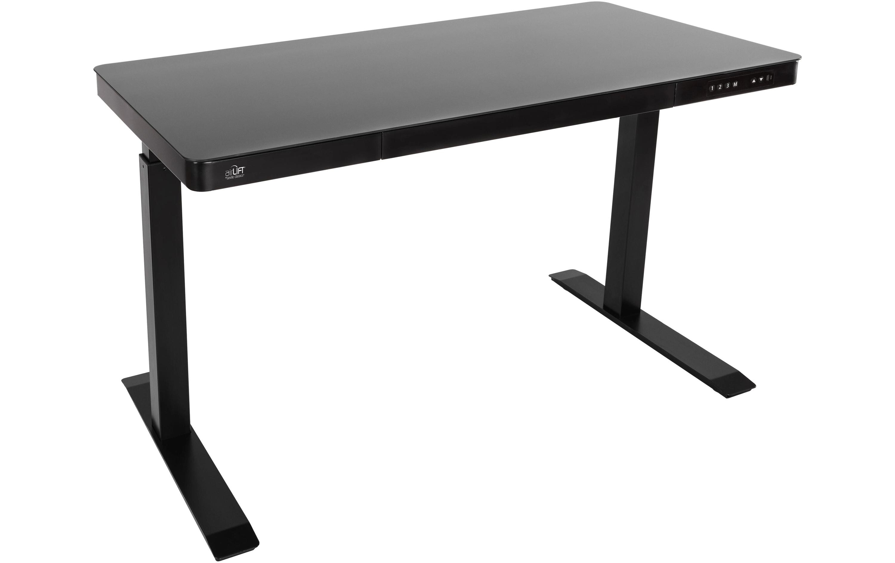 seville classics Stehtisch Airlift 1.2 x 0.6 m, Schwarz