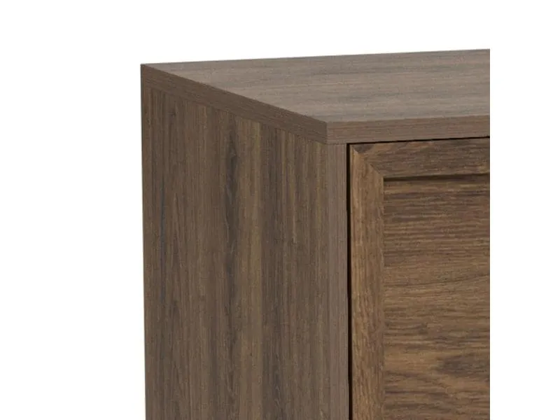AC Design Kommode Palmdale 80 x 40 x 110 cm, Eiche dunkel