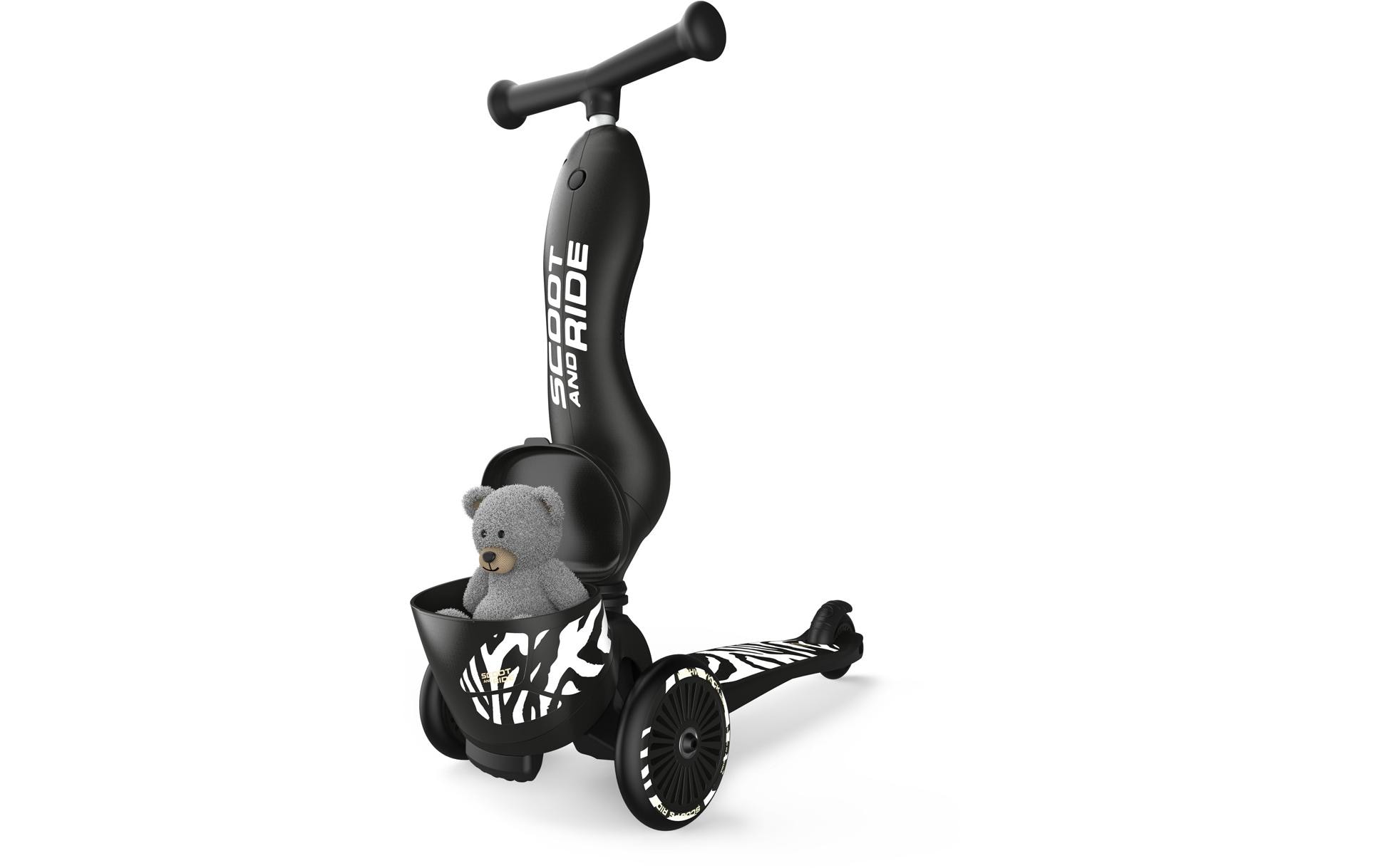 Scoot and Ride Scooter Zebra Schwarz