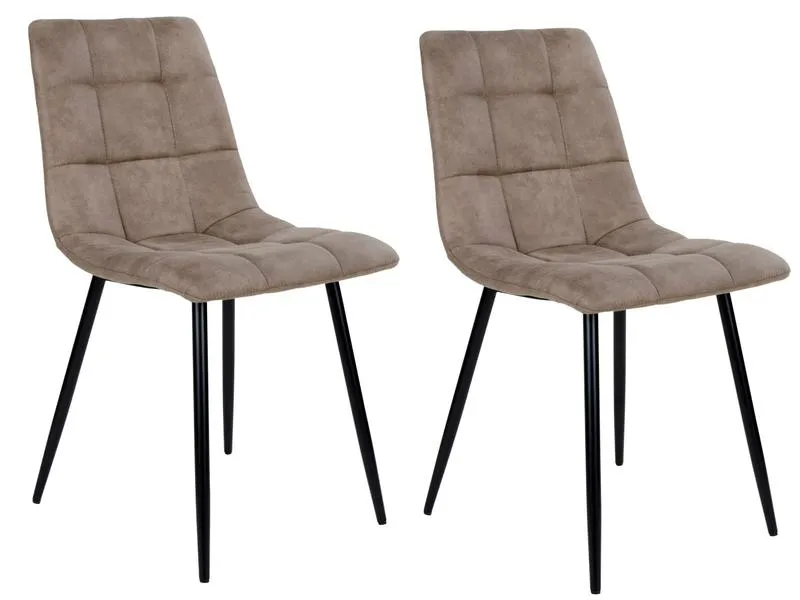 House Nordic Stuhl Middelfart 2 Stück, 86 x 55 cm, Hellbraun/Schwarz