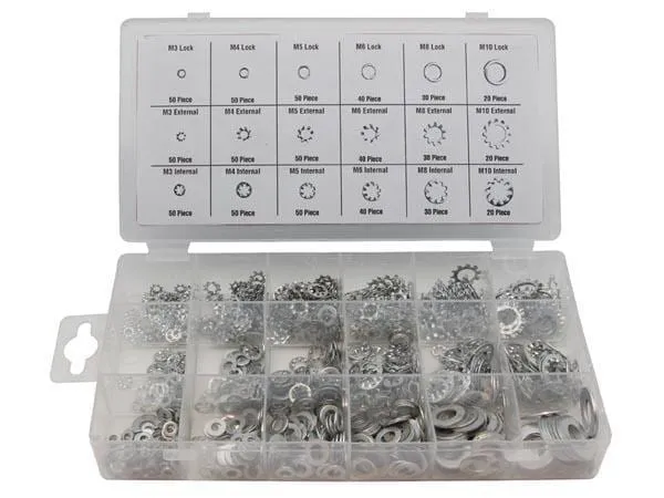 Perel Sicherungsscheiben-Set HAS03 720-teilig Perel Sicherungsscheiben-Set HAS03 720-teilig