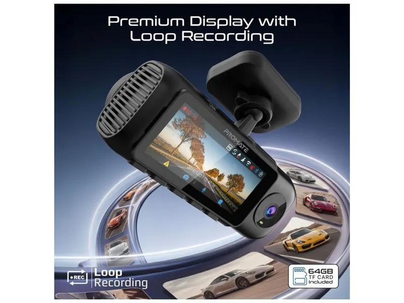 Promate Dashcam Rovex-S3 4K Ultra HD GPS WLAN Promate Dashcam Rovex-S3 4K Ultra HD GPS WLAN
