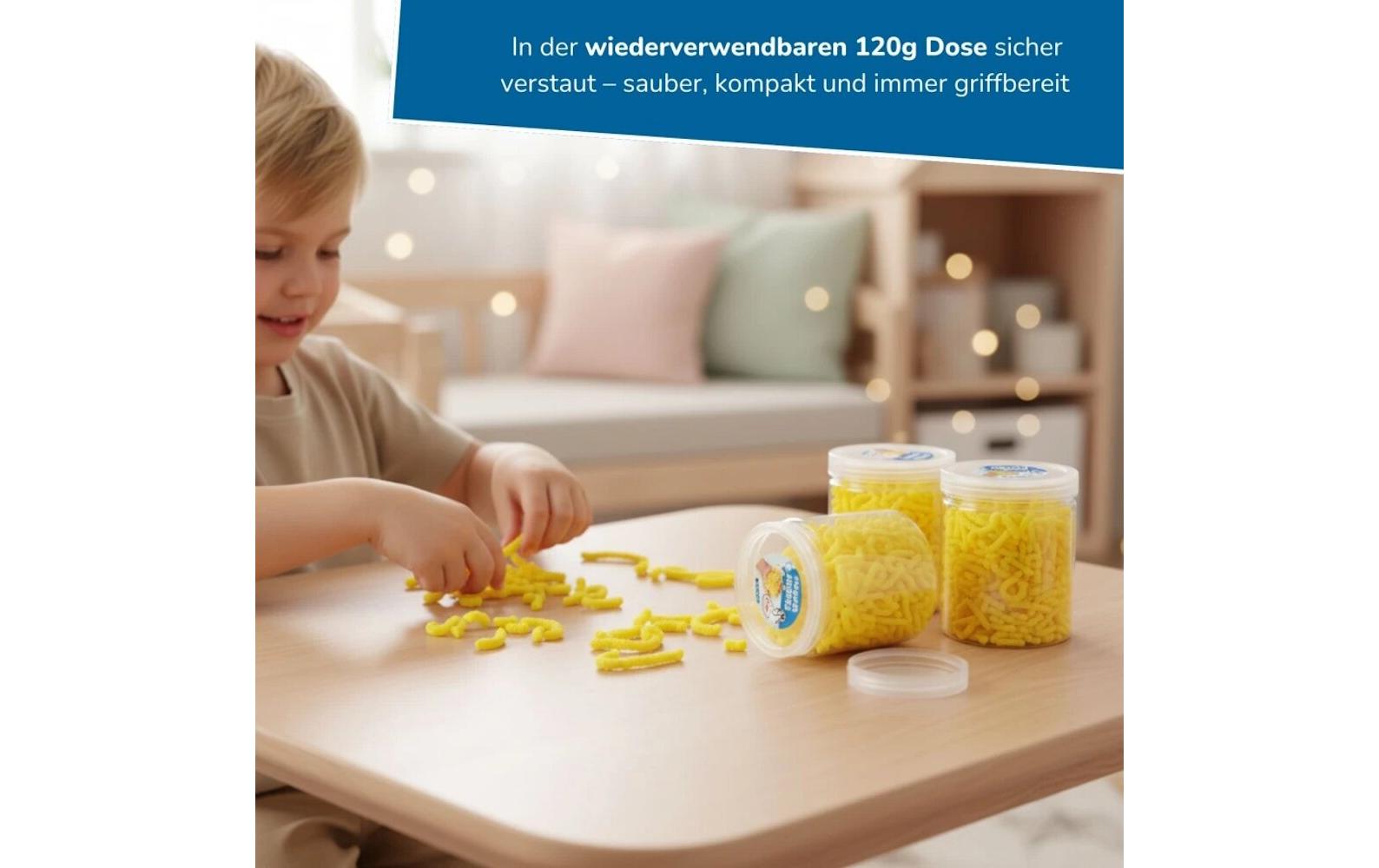 alldoro Squishy Worms Gelb, Kunststoff, 120 g