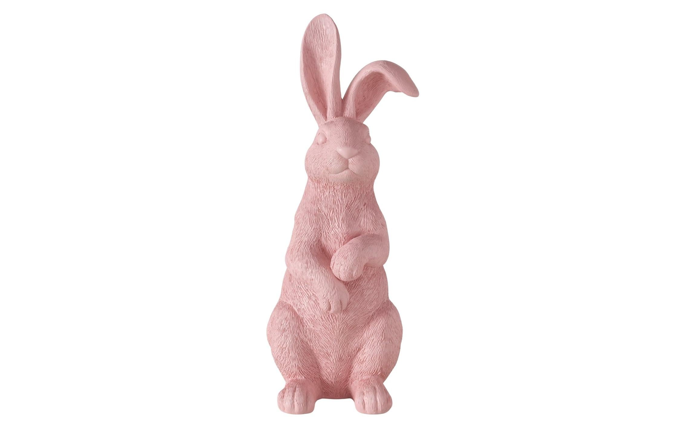 Boltze Aufsteller Hase Bengt Rosa, 43 cm