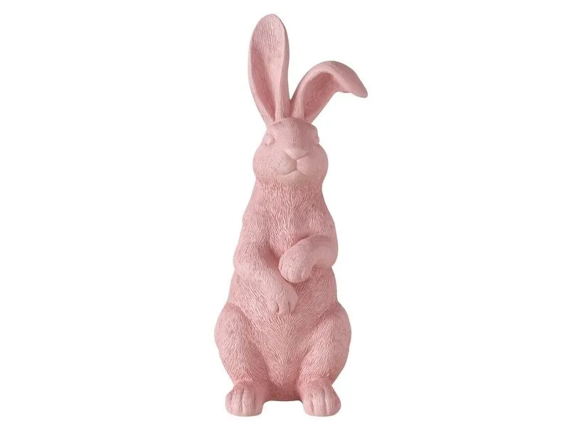 Boltze Aufsteller Hase Bengt Rosa, 43 cm