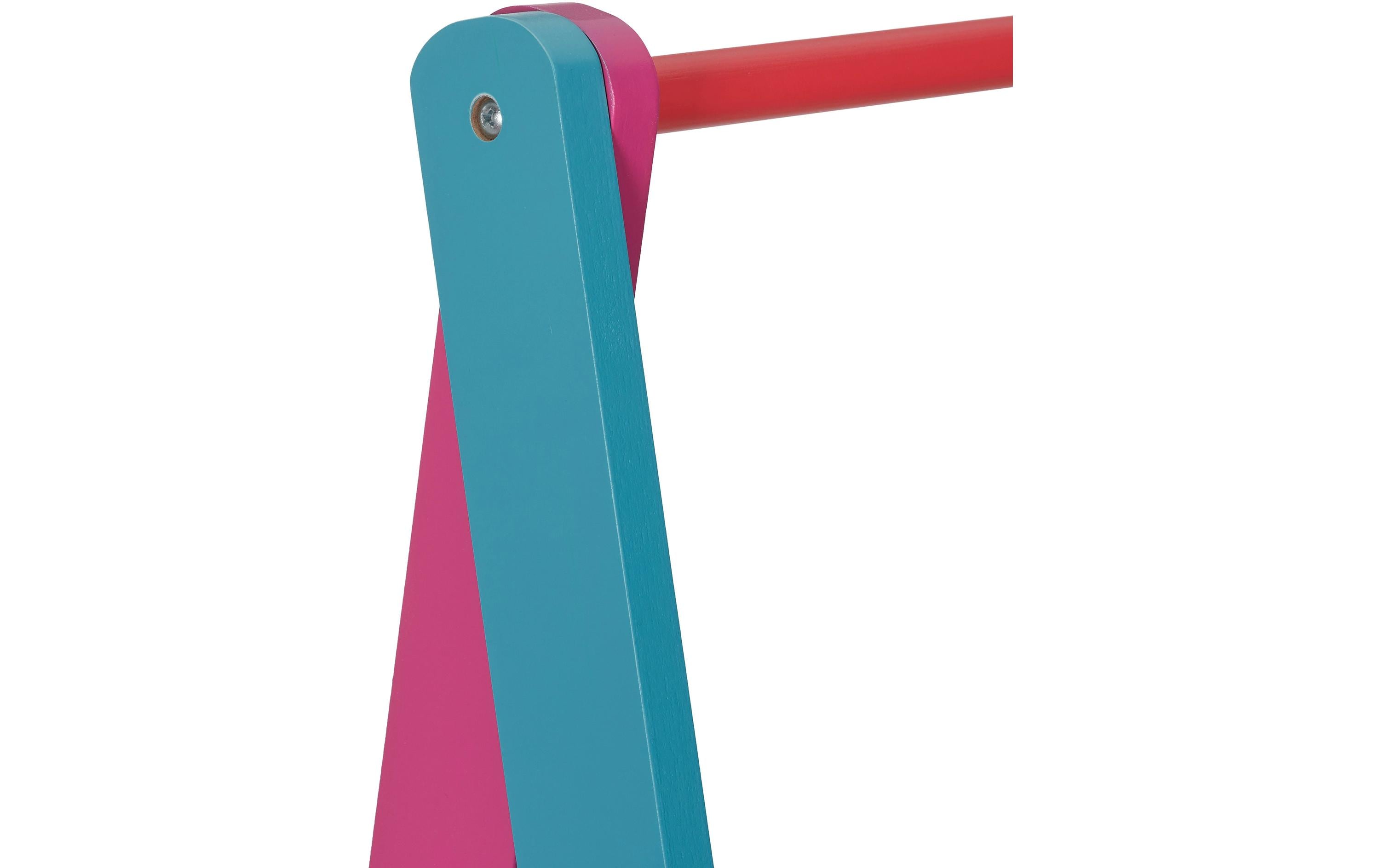 relaxdays Kleiderständer für Kinder 64.5 x 99 cm, Gelb/Grün/Rot