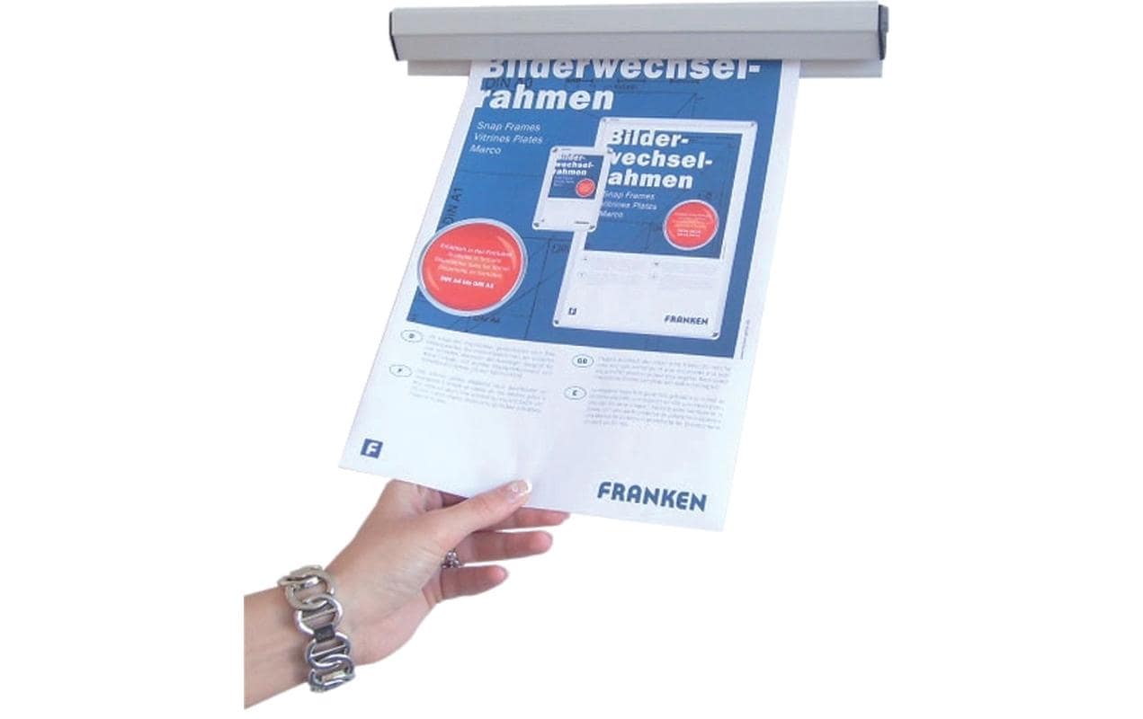 Franken Wandklemmschiene 100 x 4 cm, 1 Stück, Grau