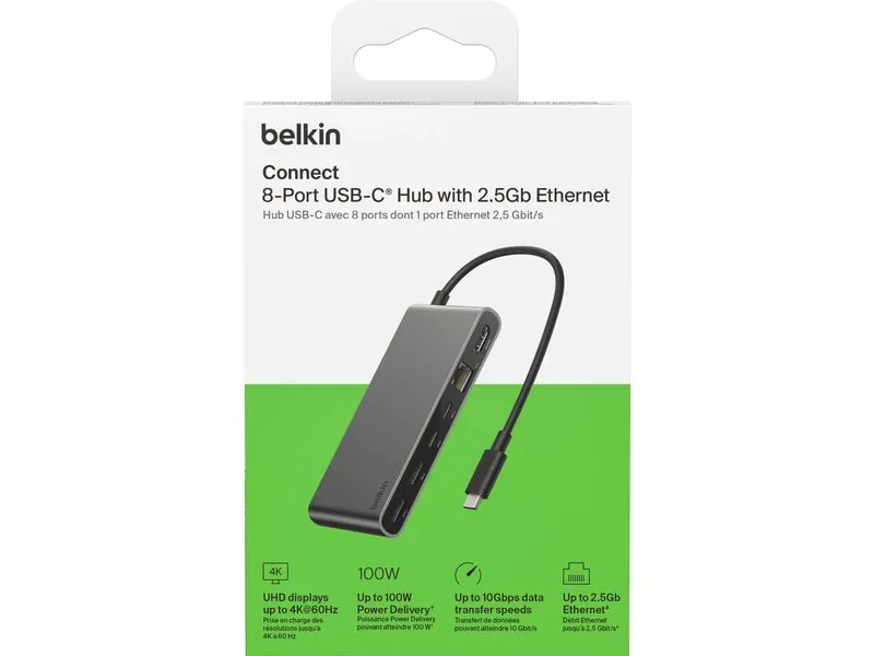 Belkin Dockingstation Connect 8-in-1 USB-C Hub Belkin Dockingstation Connect 8-in-1 USB-C Hub