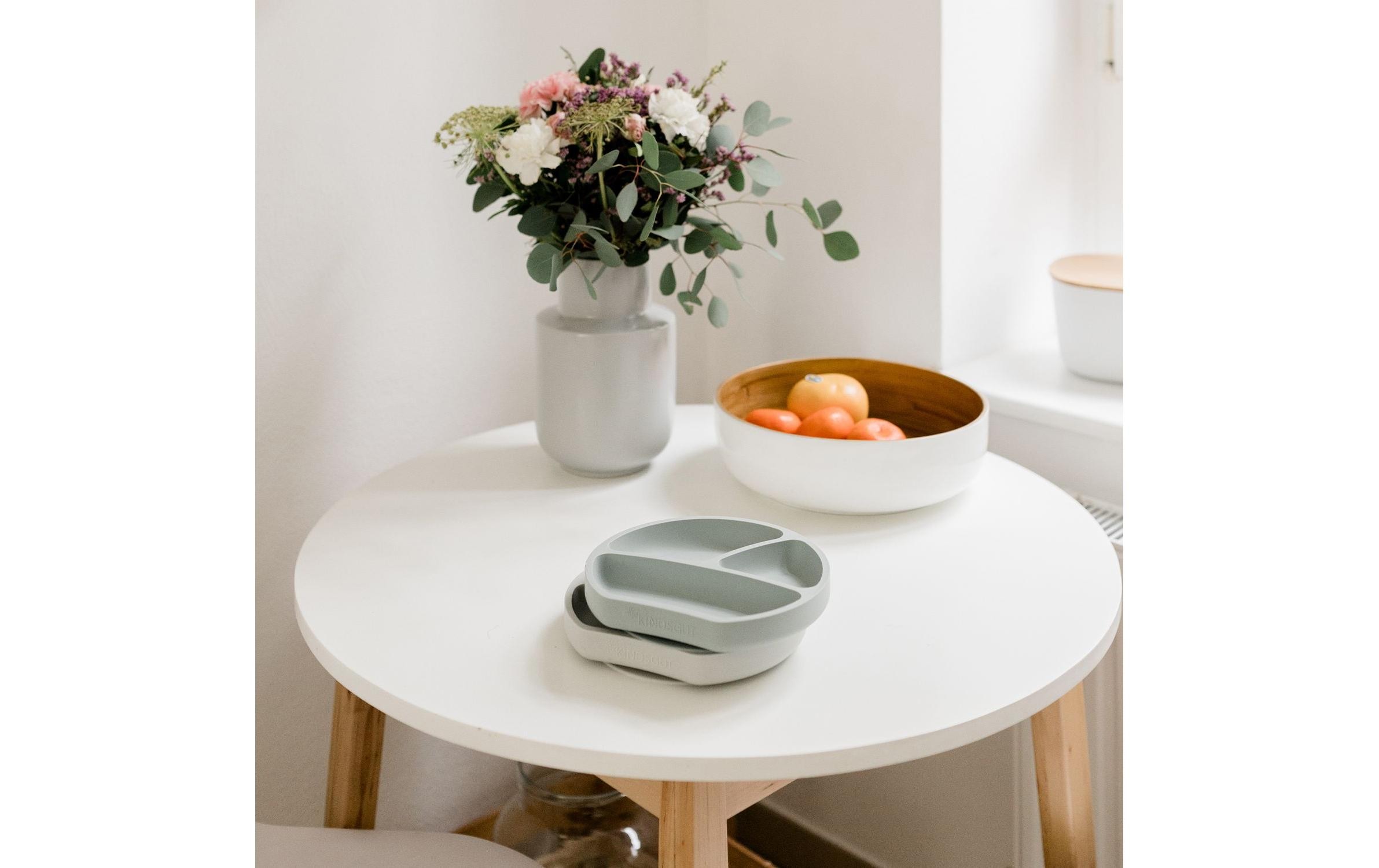 Kindsgut Kinderteller unterteilt Aquamarin