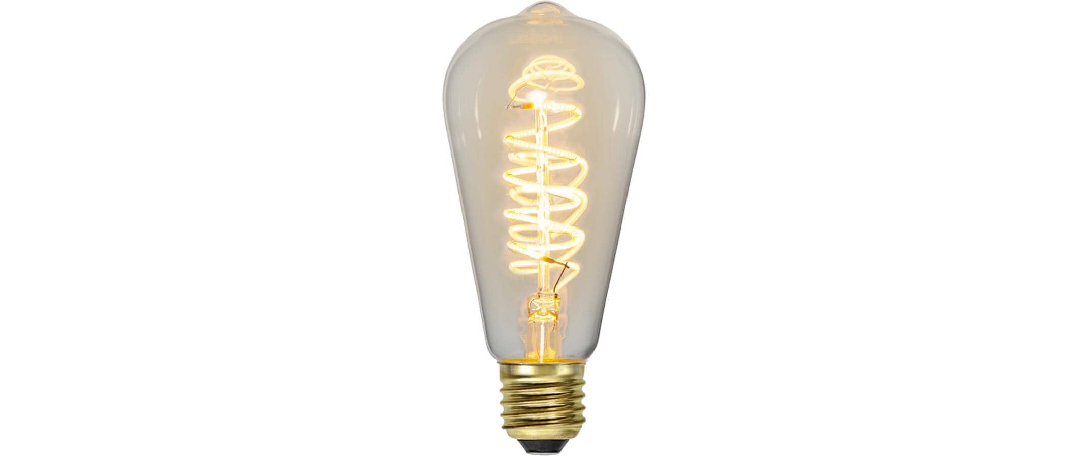 Star Trading LED Leuchtmittel E27 ST64 Decoled Spiral Clear 3-step memory