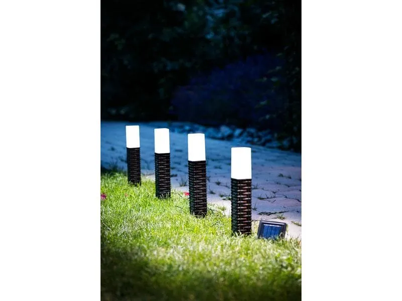 EGLO Leuchten Gartenlicht Solar Spiess Rattan, 4er Set EGLO Leuchten Gartenlicht Solar Spiess Rattan, 4er Set