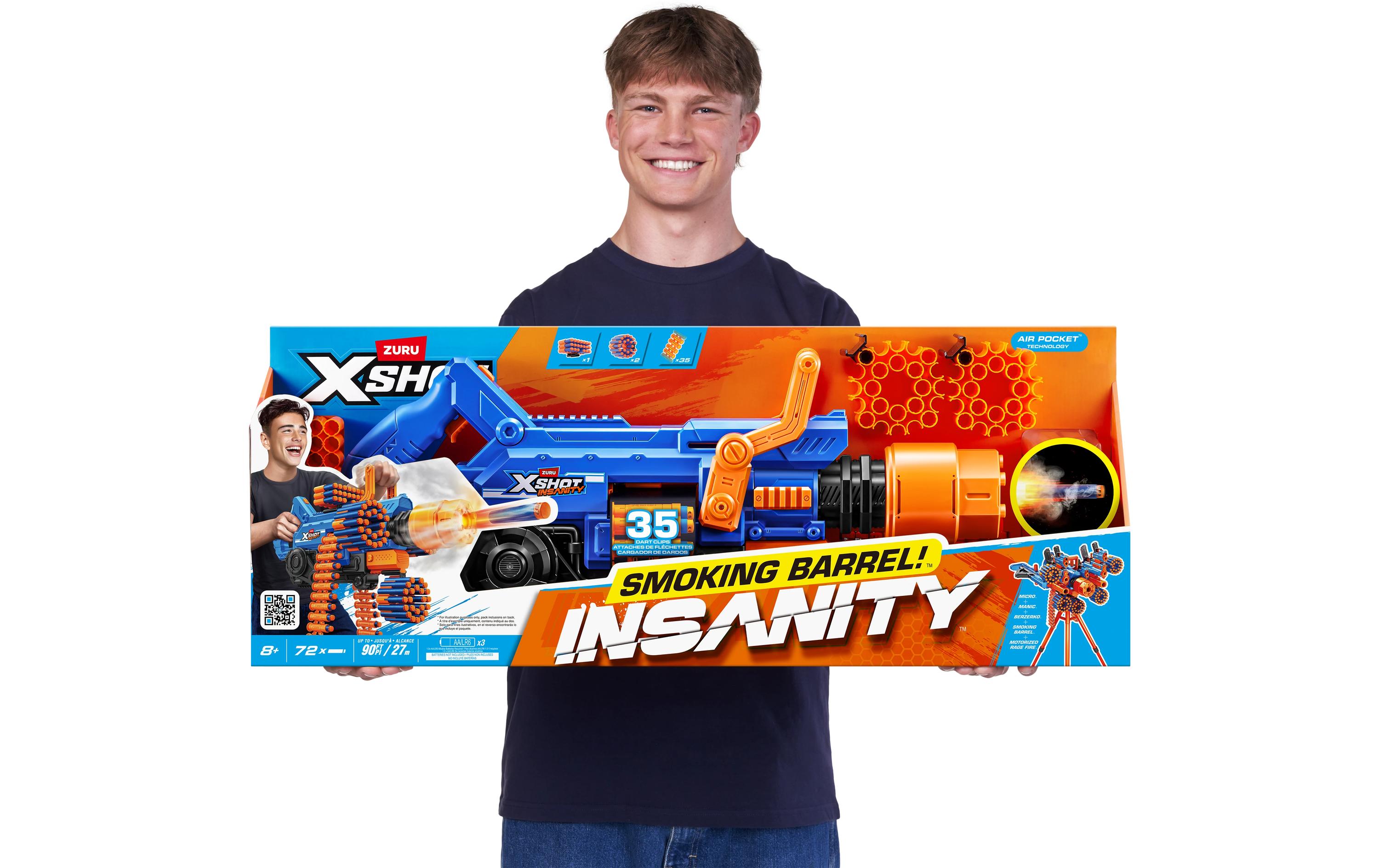 X-Shot Insanity Blaster Smoke N Barrel mit Darts
