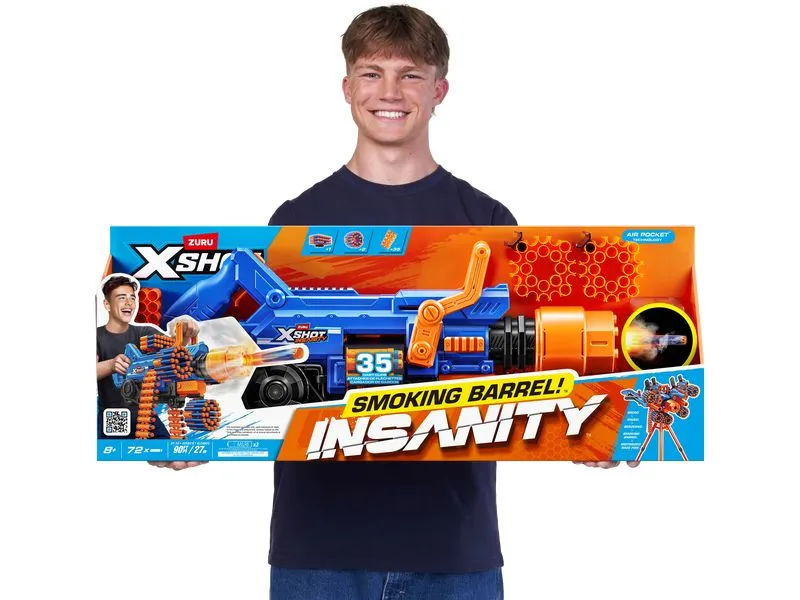 X-Shot Insanity Blaster Smoke N Barrel mit Darts