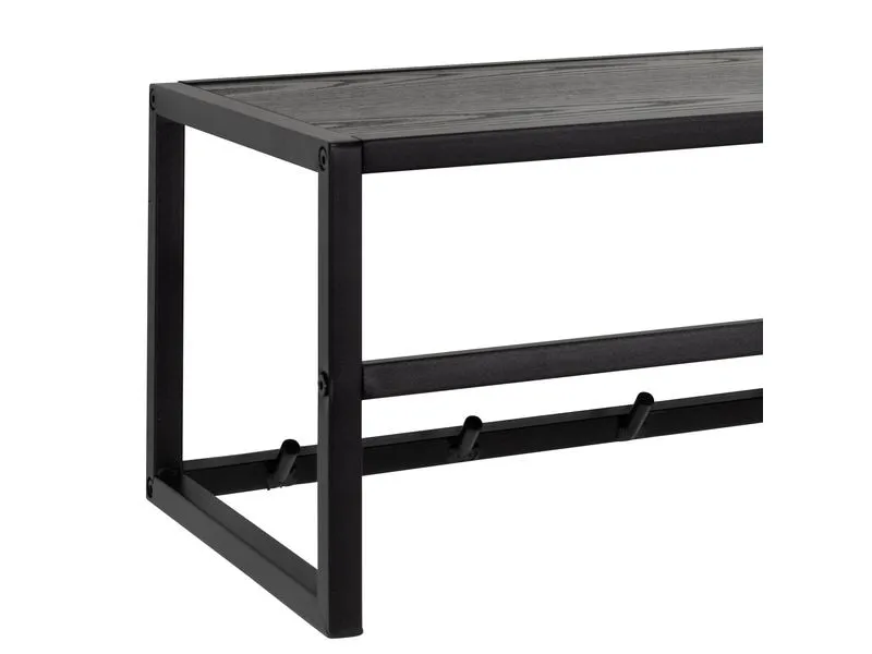 AC Design Wandgarderobe Seaford 7 Haken, Schwarz AC Design Wandgarderobe Seaford 7 Haken, Schwarz
