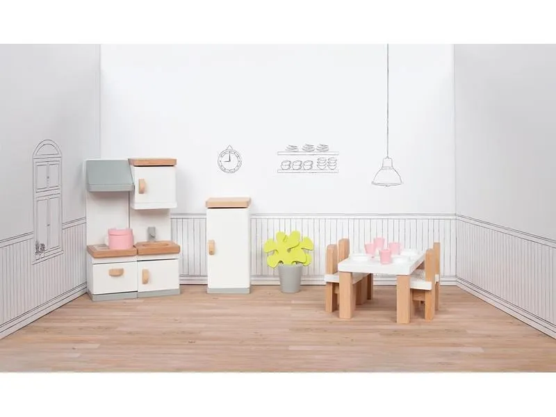 Goki Puppenhausmöbel Küchenausstattung 20-teilig Goki Puppenhausmöbel Küchenausstattung 20-teilig