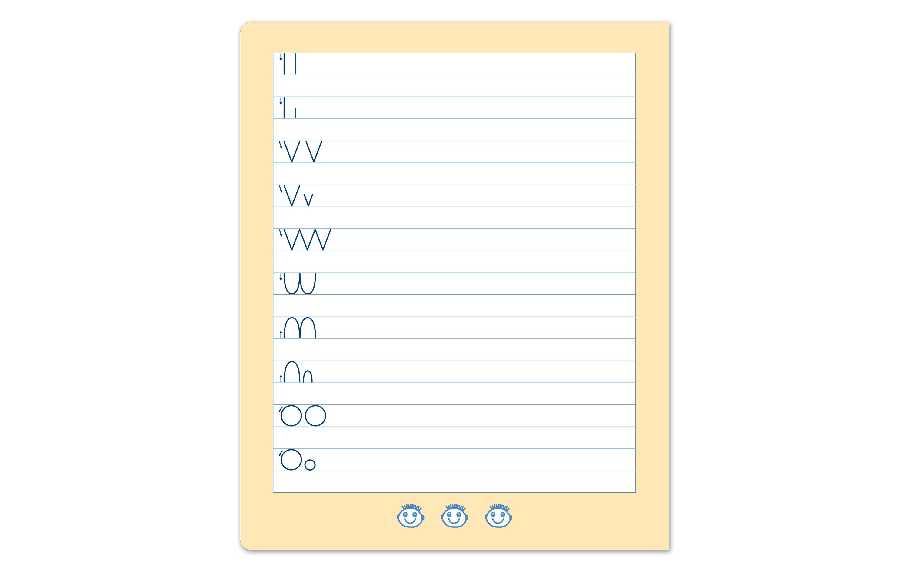 Formati Schulheft Druckschrift B.1, 19.5 x 24 cm, Liniert