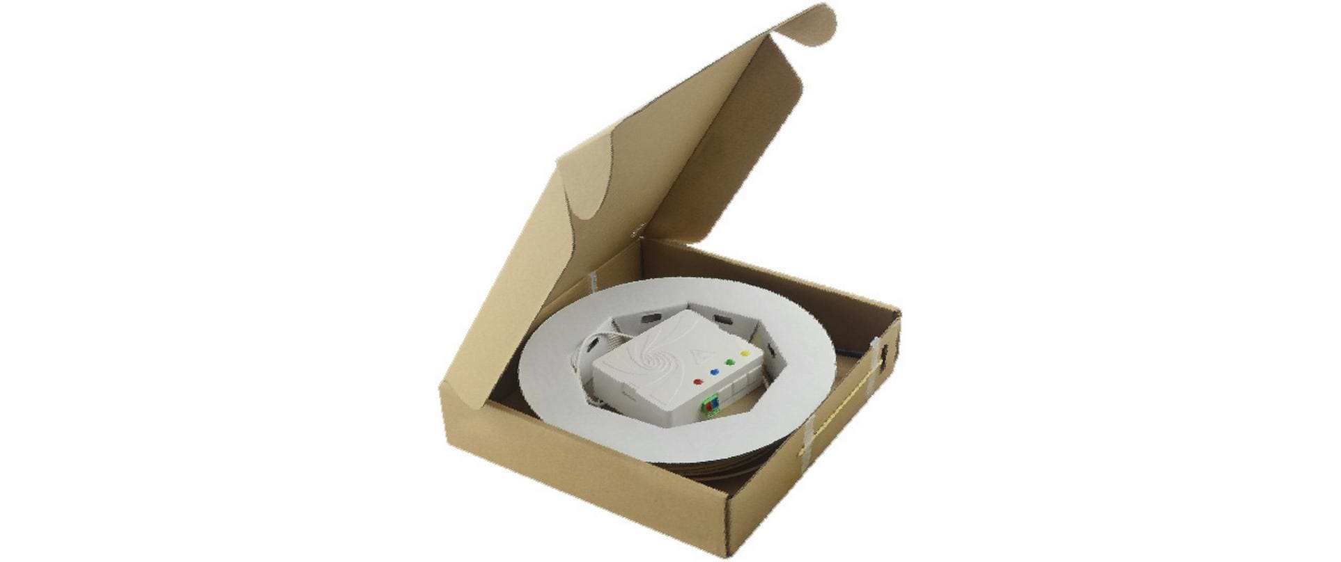 Lightwin FTTH OTO Box 2x LC/APC Kupplungen, Breakoutkabel 100 m Lightwin FTTH OTO Box 2x LC/APC Kupplungen, Breakoutkabel 100 m