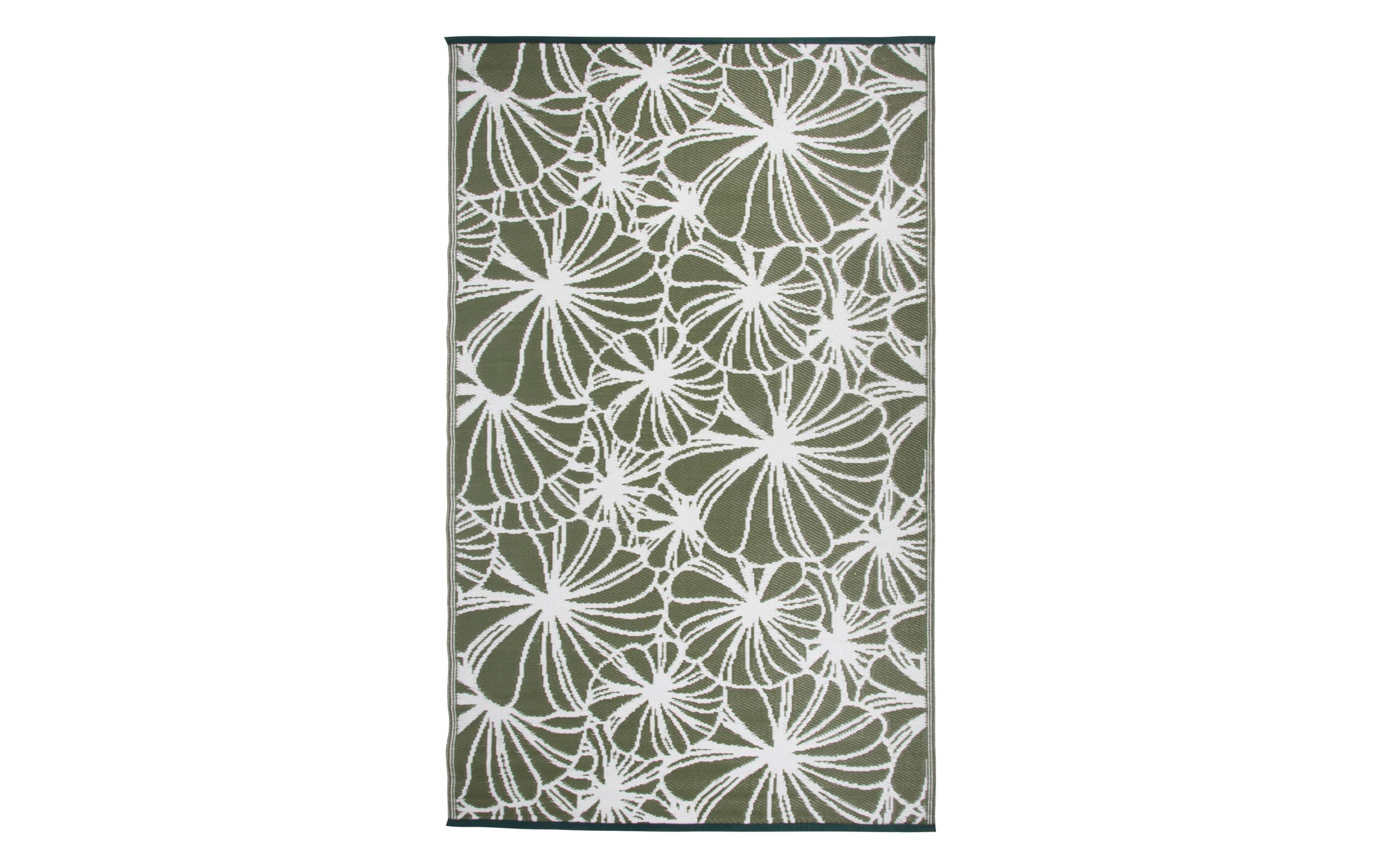 Esschert Design Teppich 240 x 150 cm Blumenmuster