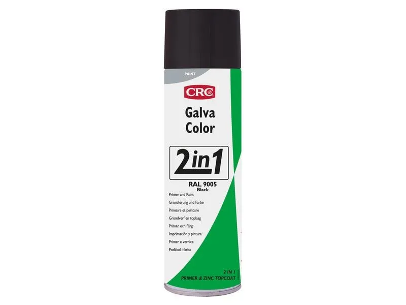 CRC Korrosionsschutz GalvaColor 2in1, 9005 Tiefschwarz 500 ml CRC Korrosionsschutz GalvaColor 2in1, 9005 Tiefschwarz 500 ml