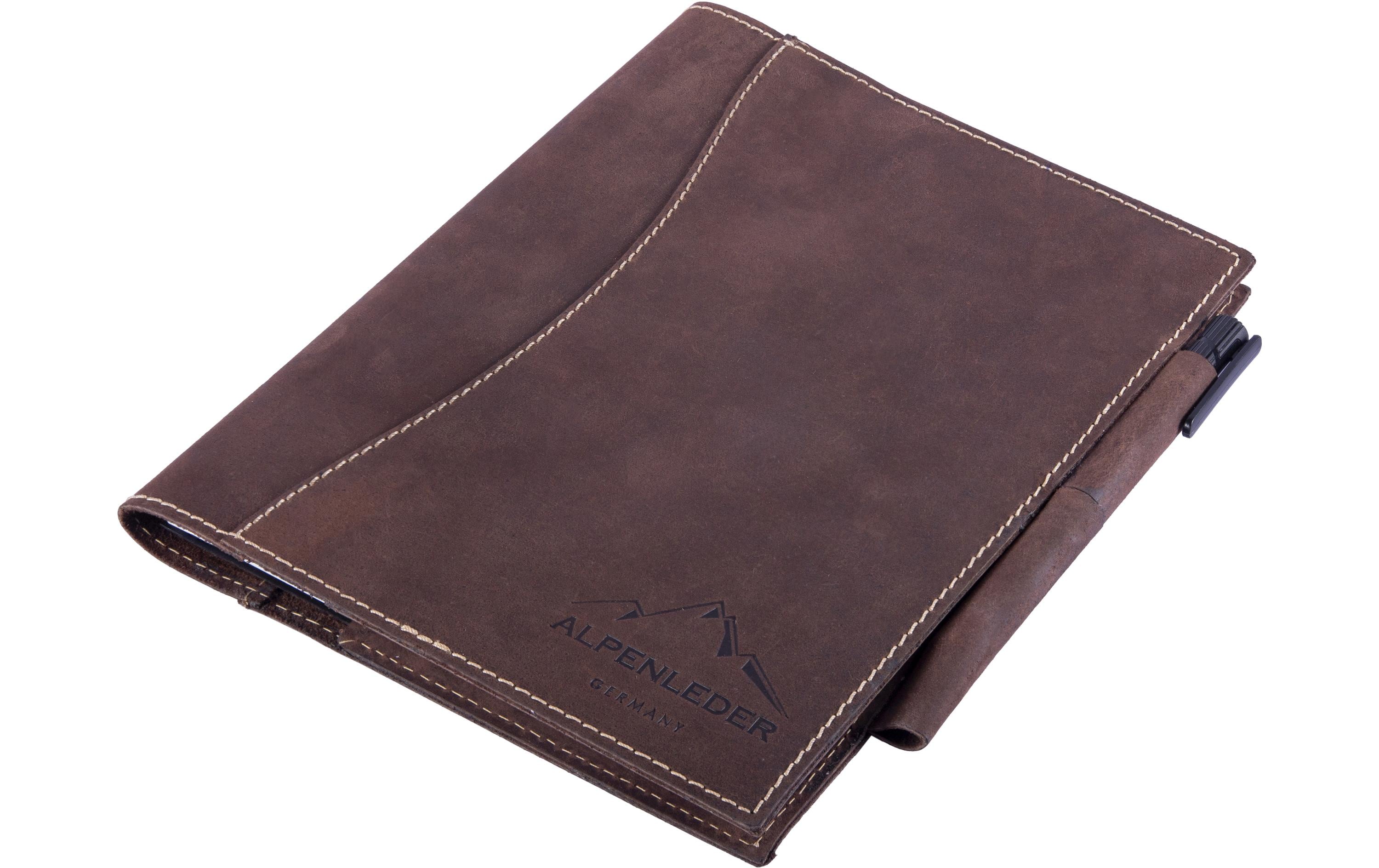 Alpenleder Notizbuch Schiller A5, liniert, Büffelleder Braun Alpenleder Notizbuch Schiller A5, liniert, Büffelleder Braun