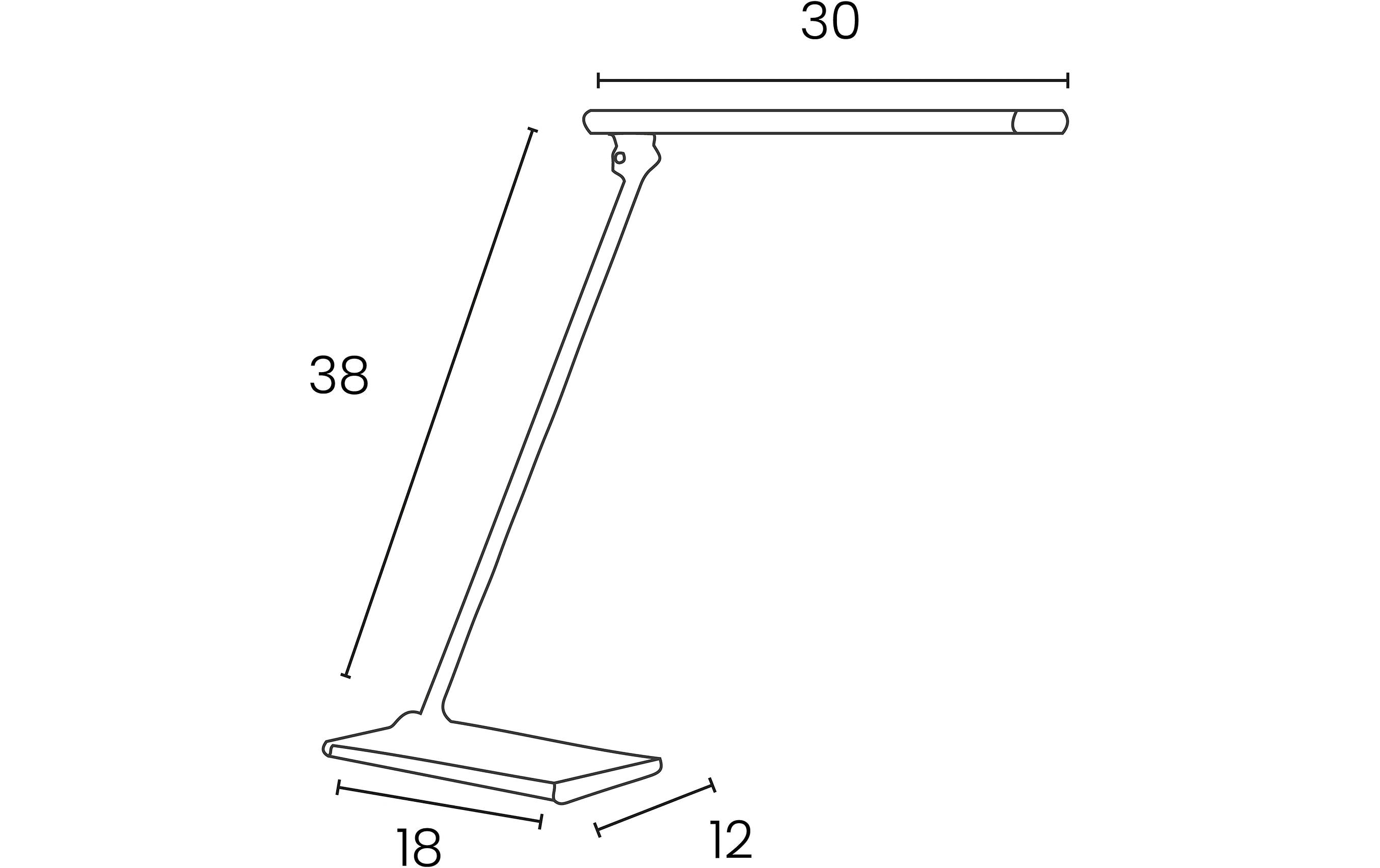 UNiLUX Schreibtischleuchte Terra 680 lm, Grau