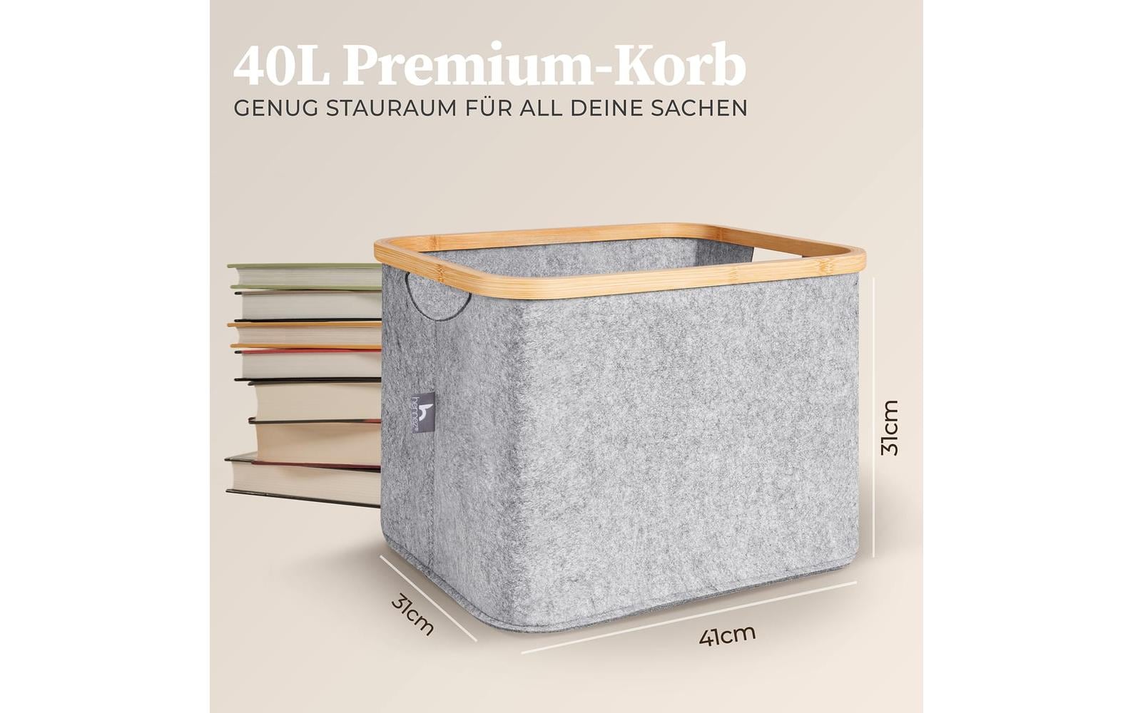 Hennez Aufbewahrungskorb Adrian Grau, 40 l
