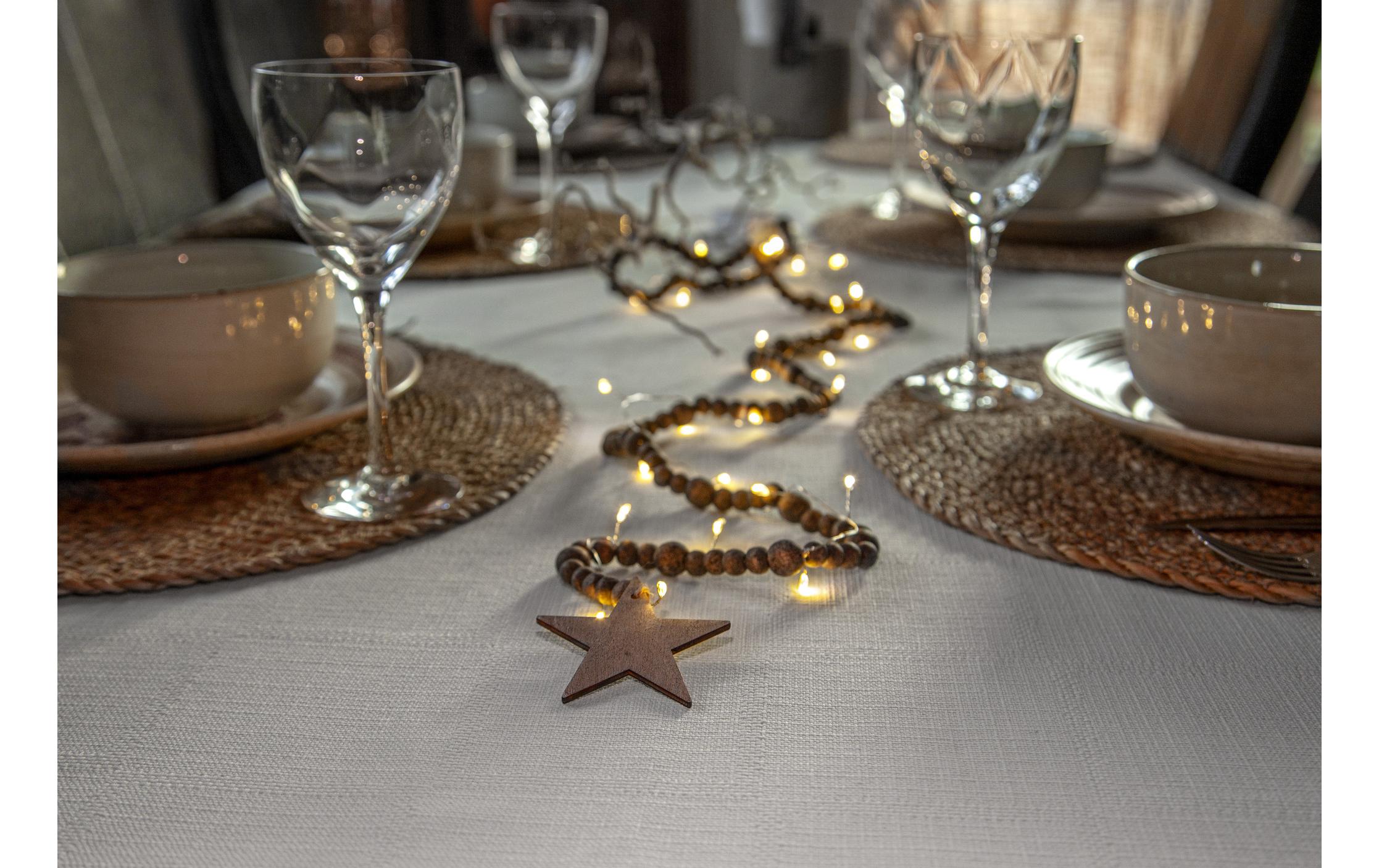 Star Trading Lichterkette Beady Braun