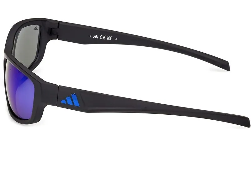 adidas ES0005 Sport Sonnenbrille Matte Black, Blue Mirror adidas ES0005 Sport Sonnenbrille Matte Black, Blue Mirror