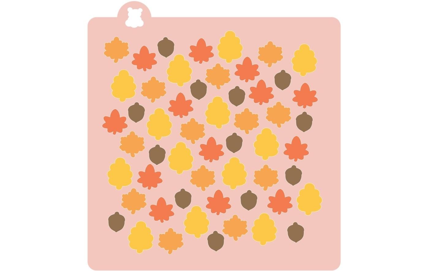 Cut my Cookies Schablone Herbstblätter 4-teilig, Weiss