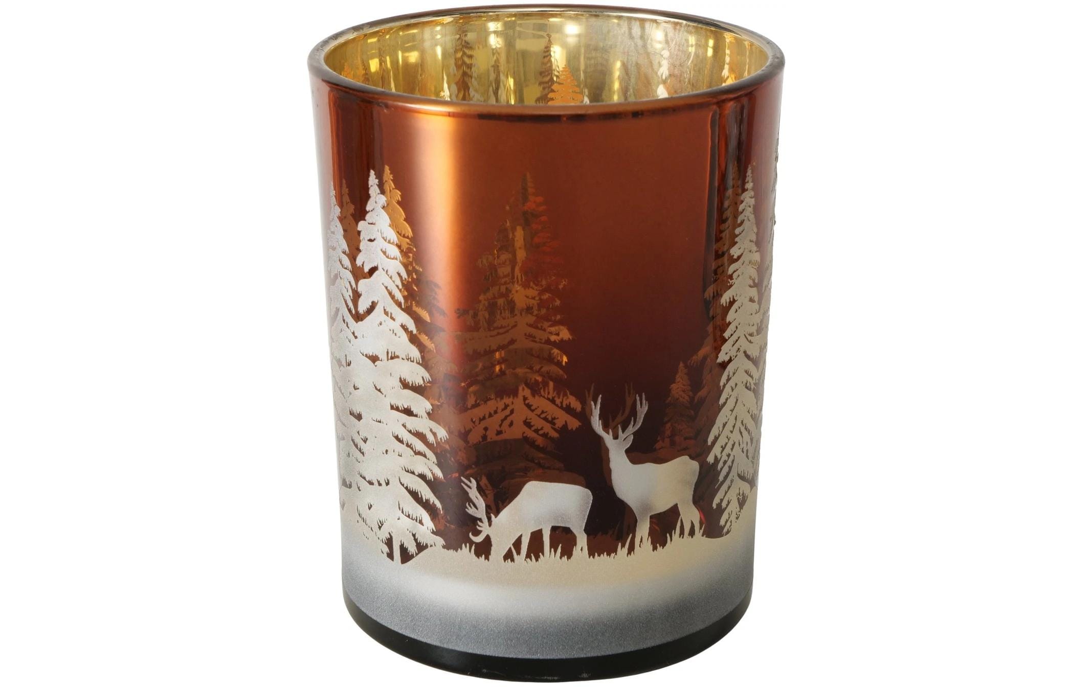 Boltze Weihnachtswindlicht Lorel Glas, 12.5 x 10 cm