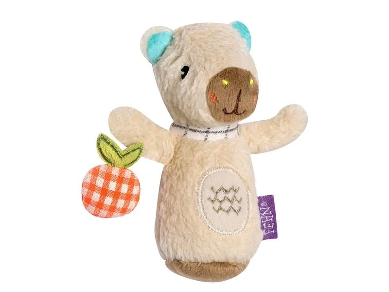 fehn Mini-Rassel Capybara Plüsch /Velours, Beige / Braun