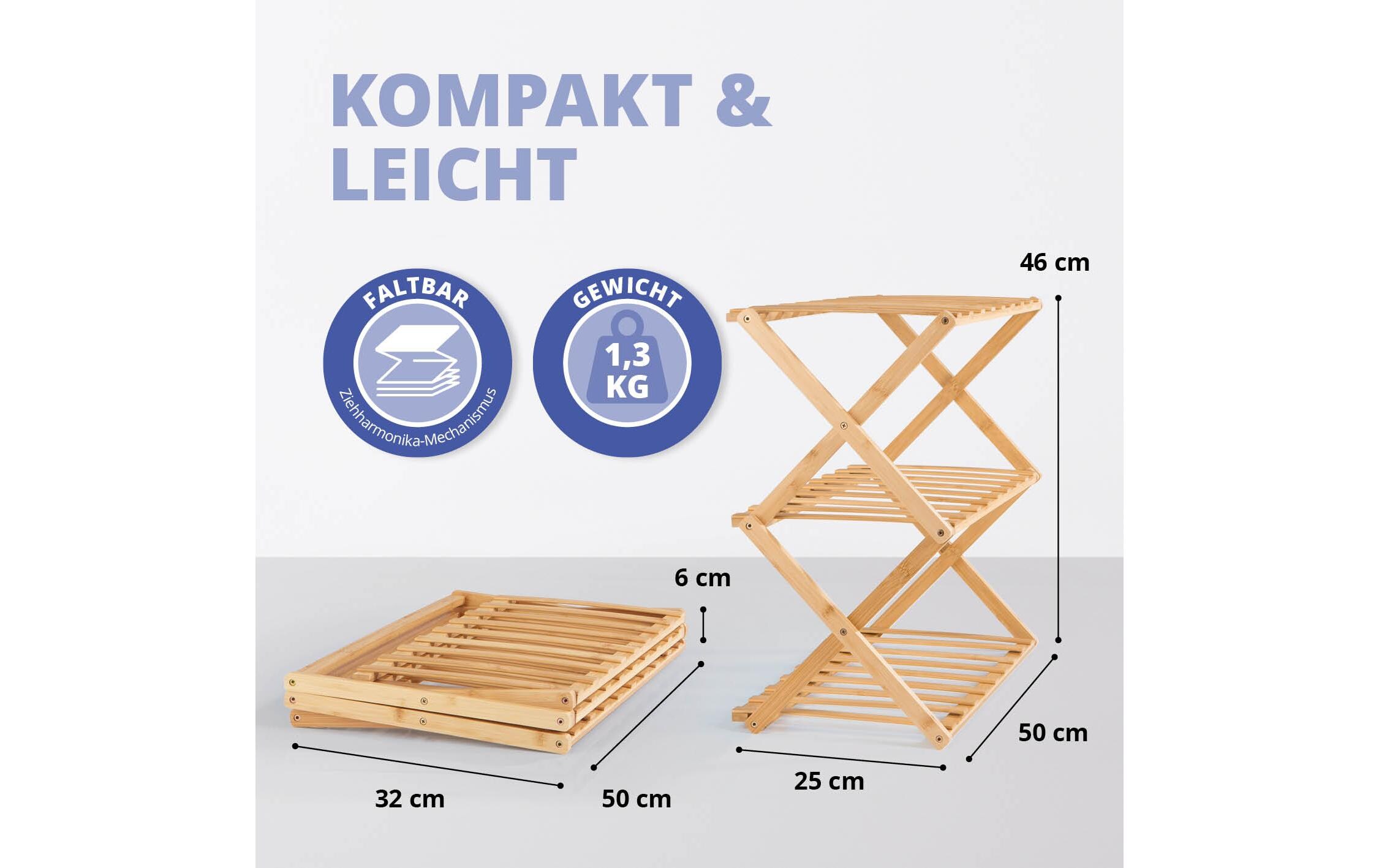 Lumaland Regal 3 Etagen 46 x 50 x 25 cm, Braun Lumaland Regal 3 Etagen 46 x 50 x 25 cm, Braun
