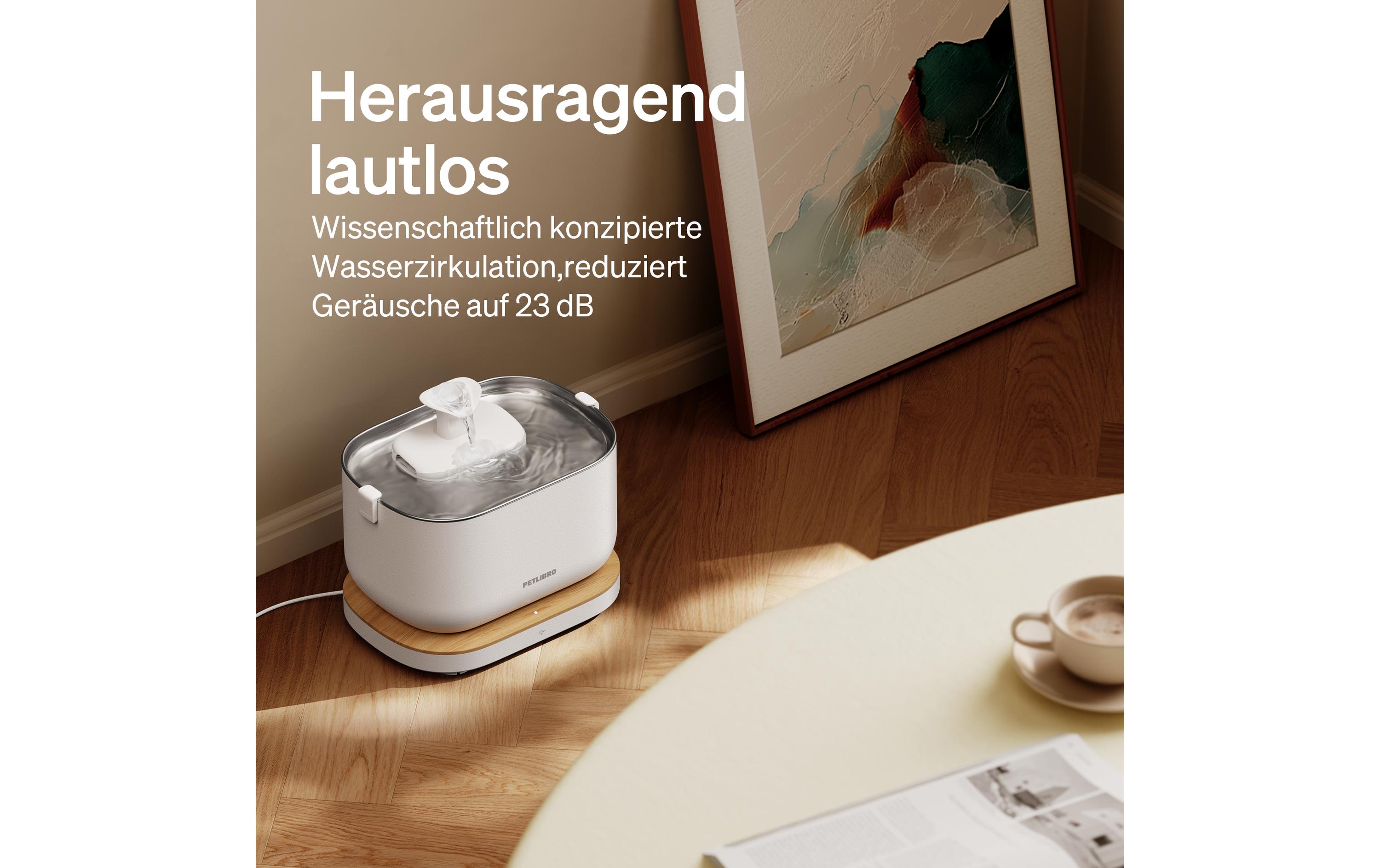 Petlibro Dockstream intelligenter Katzenbrunnen Weiss
