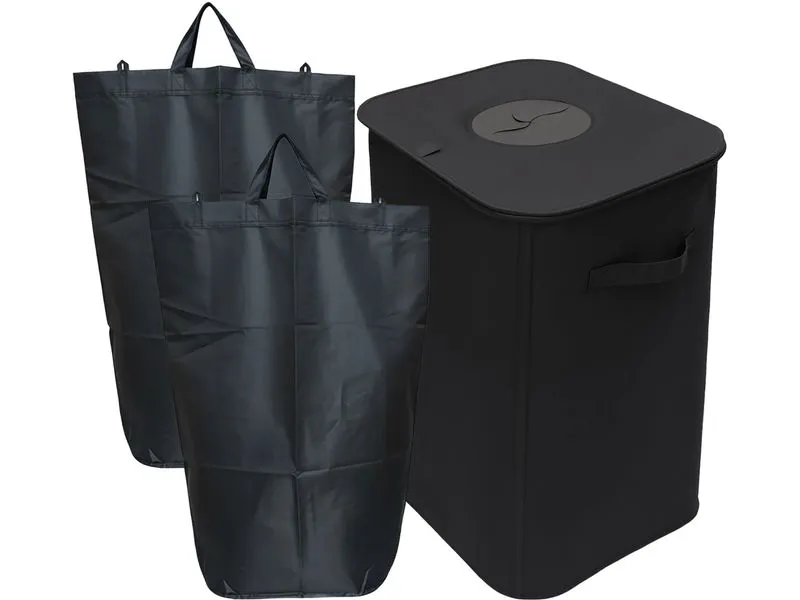 relaxdays Recyclingtasche 100 L Schwarz relaxdays Recyclingtasche 100 L Schwarz
