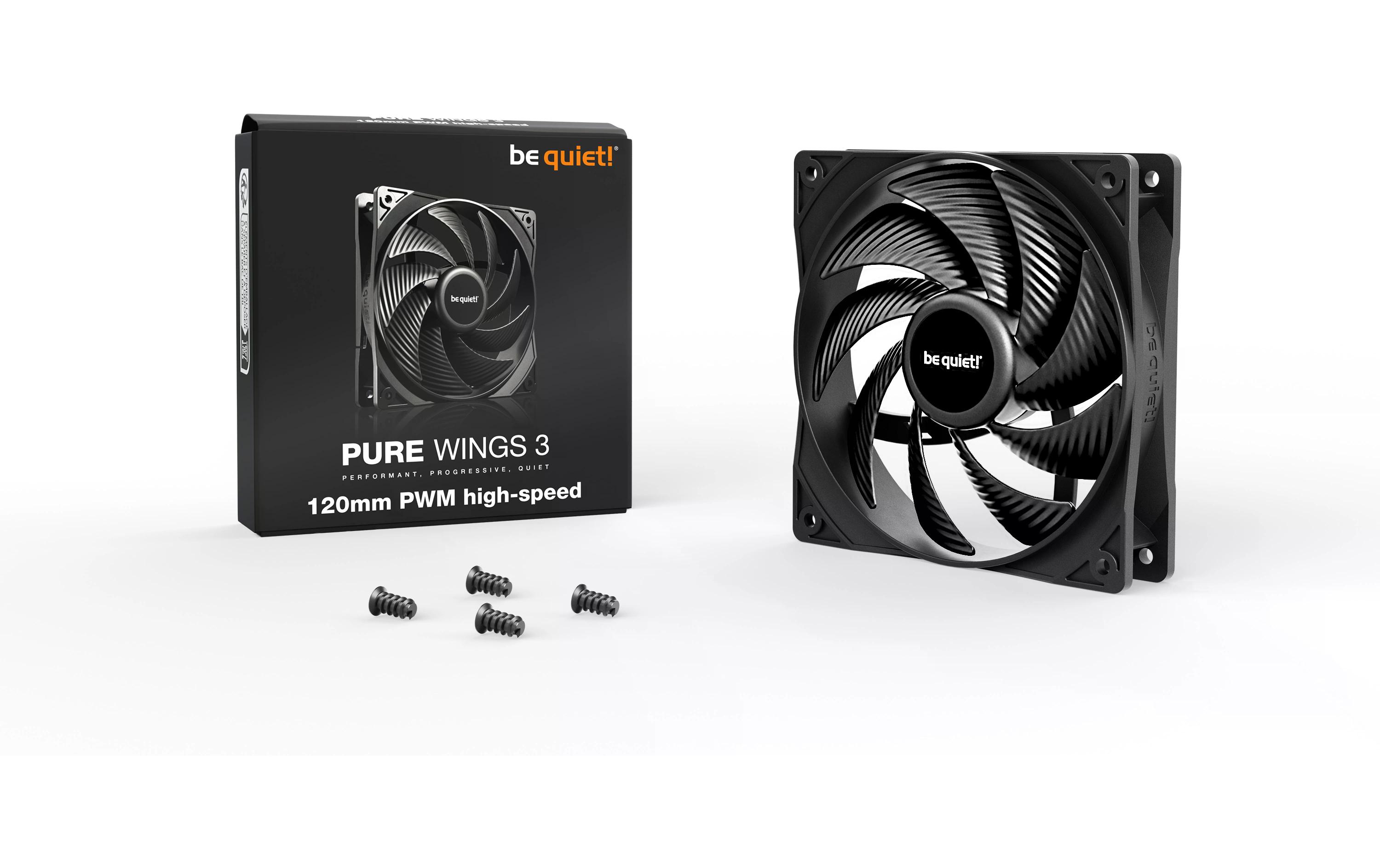 be quiet! PC-Lüfter Pure Wings 3 PWM high-speed 120 mm