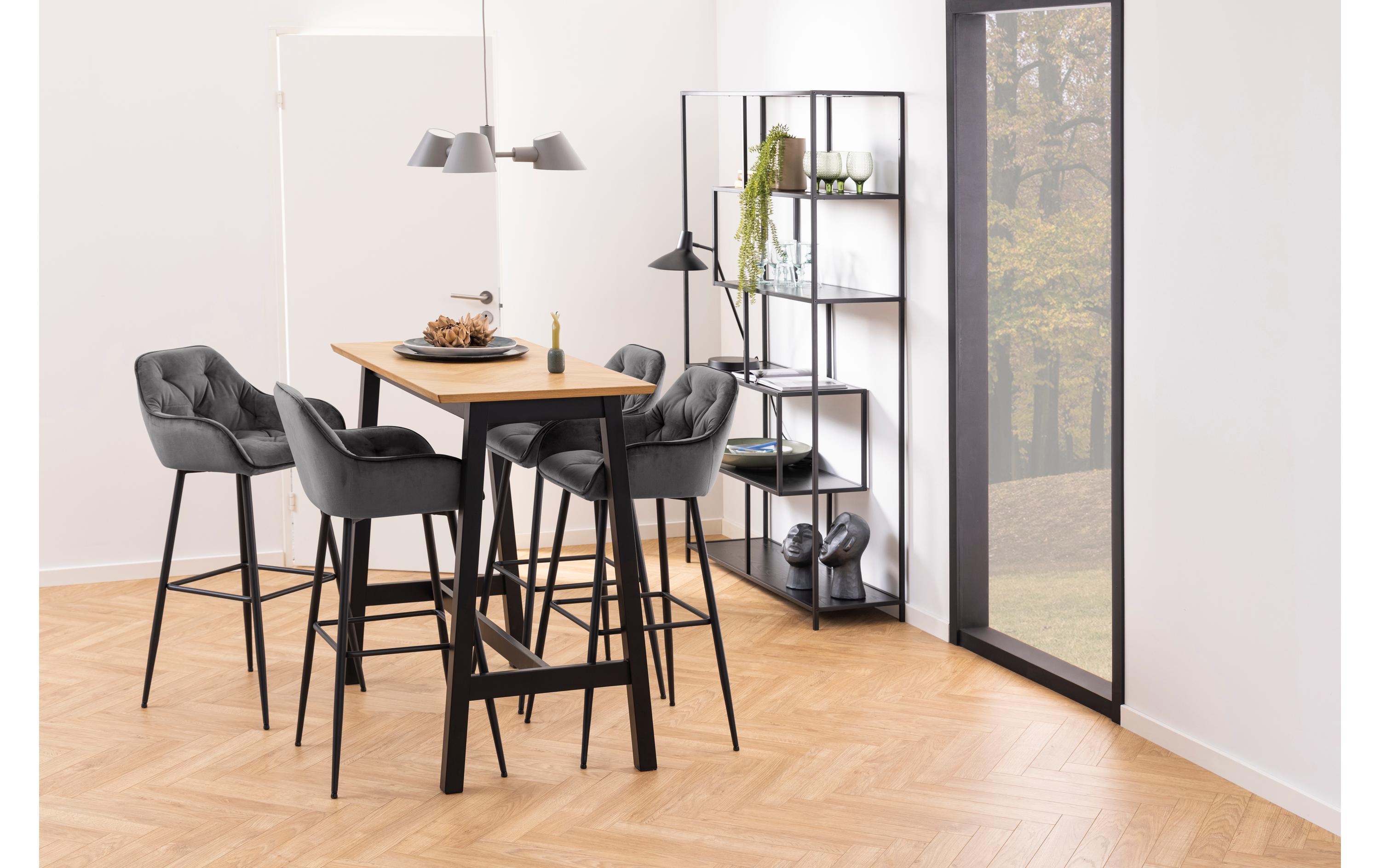 AC Design Regal Seaford 114 x 35 x 185 cm, Schwarz