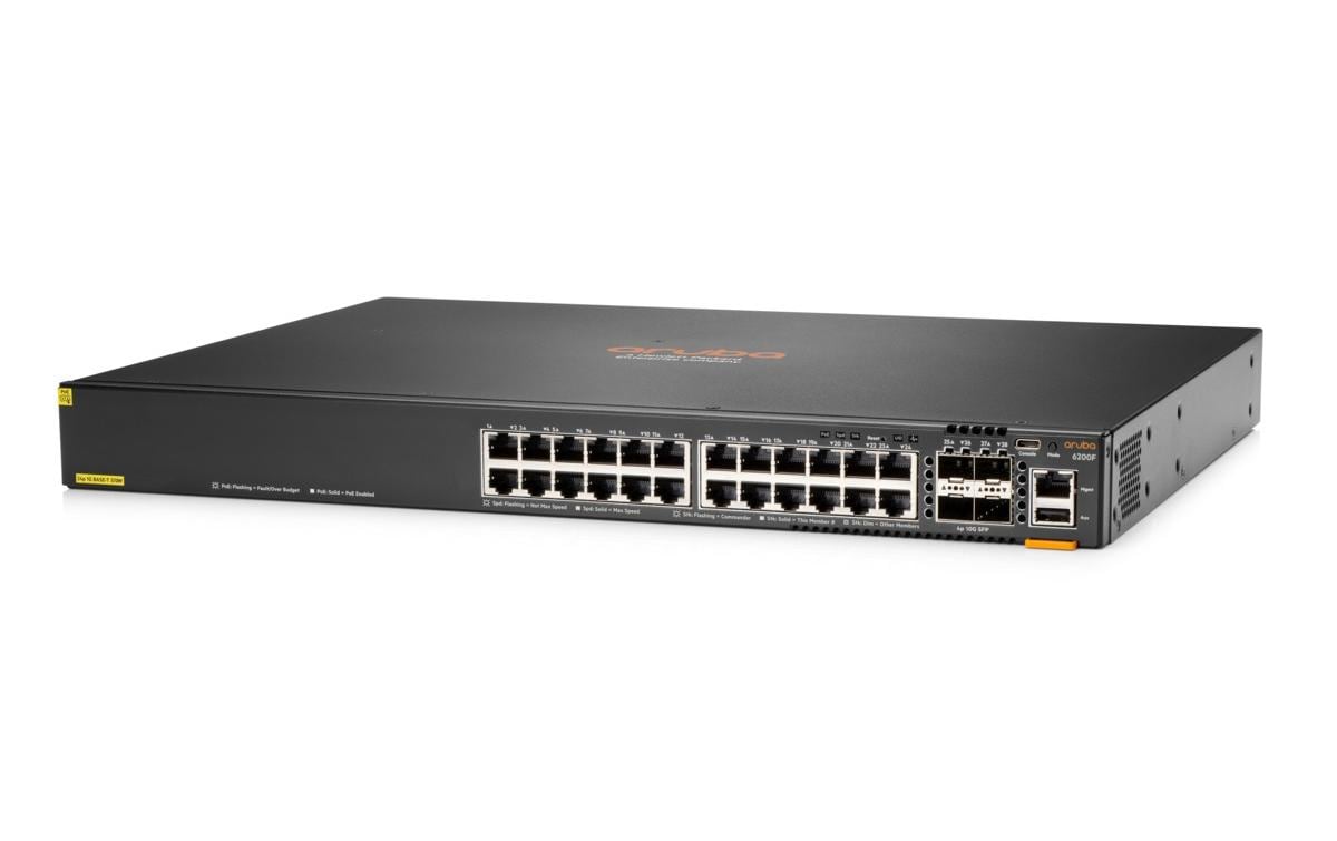 HPE Aruba Networking PoE+ Switch CX 6200F 24G PoE+ 28 Port