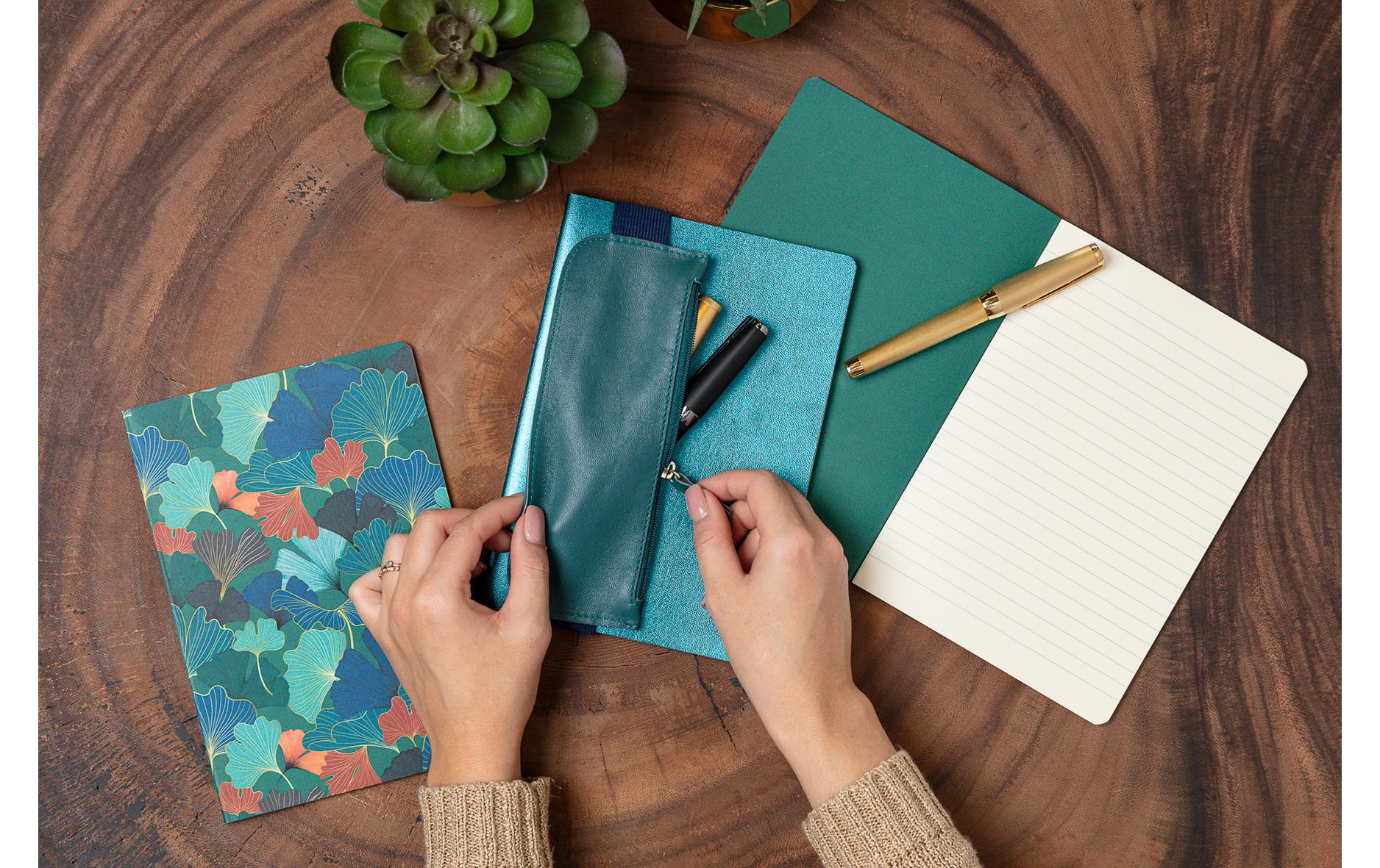 Clairefontaine Etui Ginkgo für Notizbuch