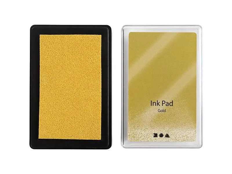 Creativ Company Stempelkissen Ink Pad, 9 x 6 x 2 cm Gold