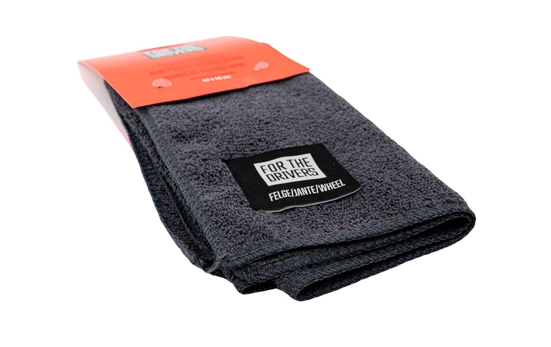 For The Drivers Mikrofasertuch Felge 40 x 40 cm, grau For The Drivers Mikrofasertuch Felge 40 x 40 cm, grau